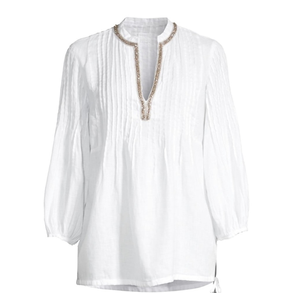 Beautiful white linen top - NWOT never been worn